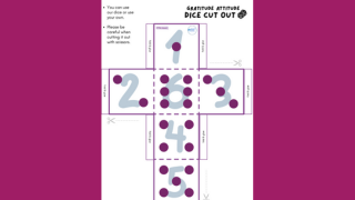 EDit Views Gratitude Attitude Dice Cut Out