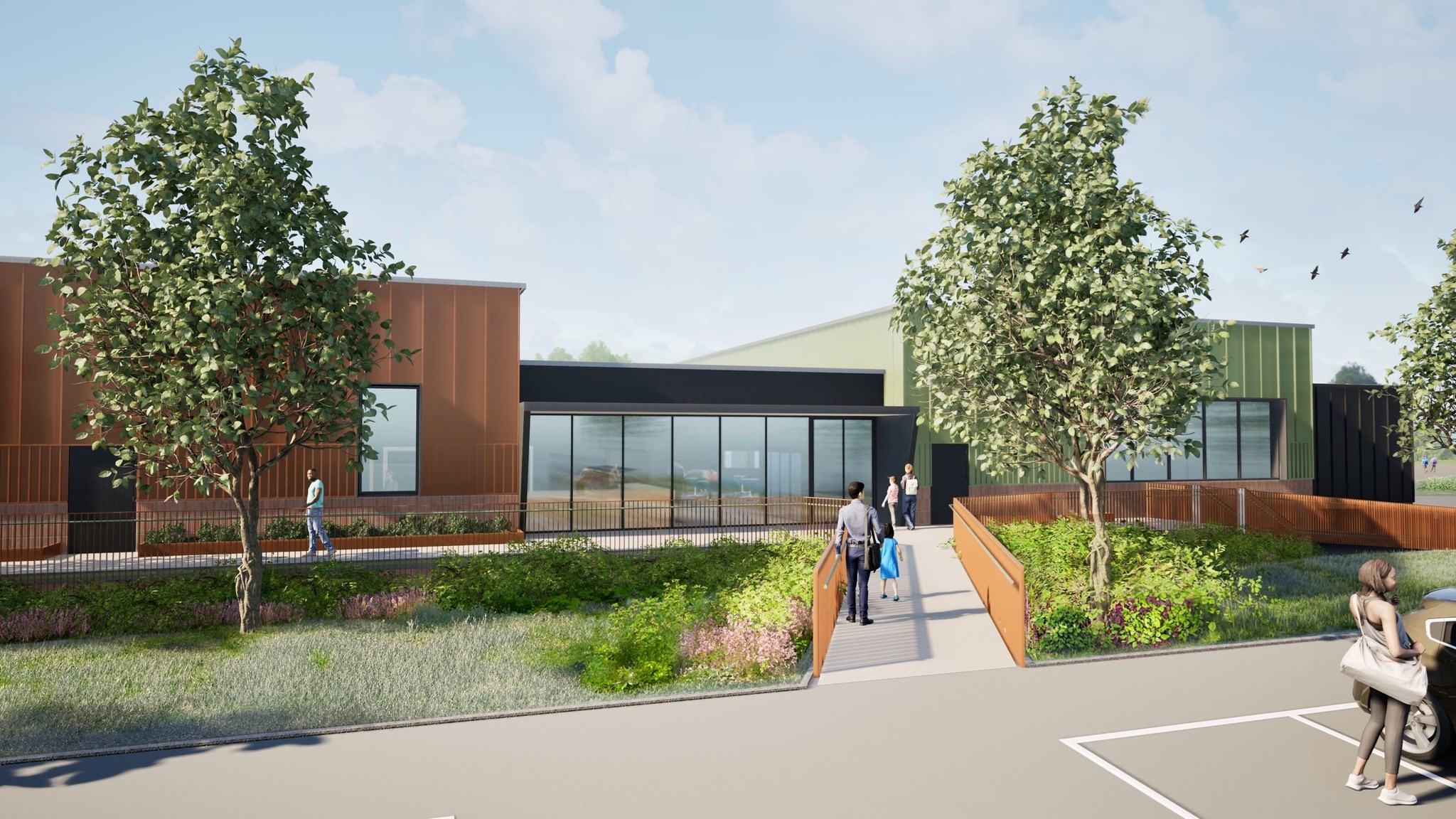 An artistic impression of Edlington Leisure Centre (subject to change throughout the planning process)